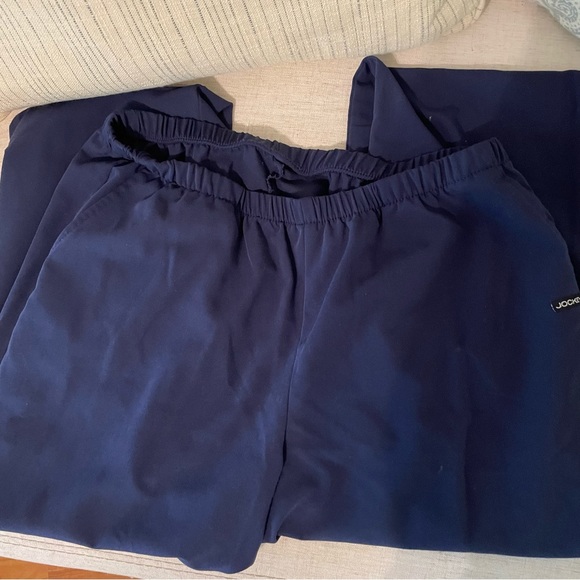 Drawstring style navy scrub pants by Jockey - Picture 3 of 4